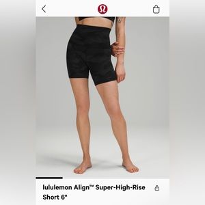 LULULEMON Align SHR Short 6"'
